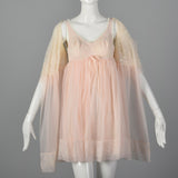 1960s Pink Babydoll Nightgown with Matching Peignoir