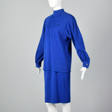 XS 1980s Blue Skirt Set