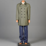 1970s Mens Mod Tweed Winter Coat