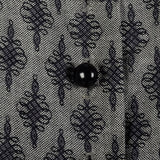 1950s Lanz Original Gray Dress with Black Trim