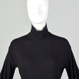 XS Yohji Yamamoto Sexy Black Bell Sleeve Dress