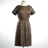 1950s Dress and Jacket Set in Floral Brocade