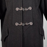 Large Emanuel Ungaro Paralléle 1980s Gray Wool Coat