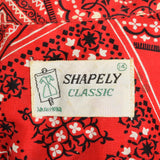 1960s Red Bandana Print Dress