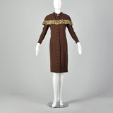 Small Early 1940s Knit Dress and Capelet Set