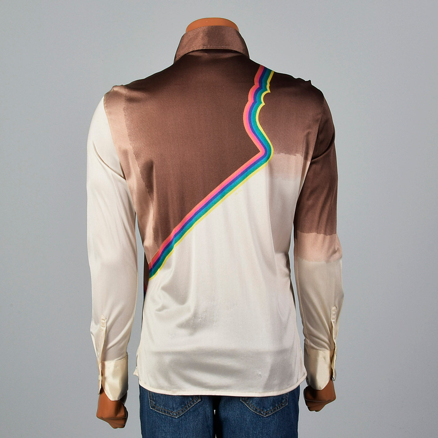 1970s Nik Nik Rainbow Cameo Disco Shirt