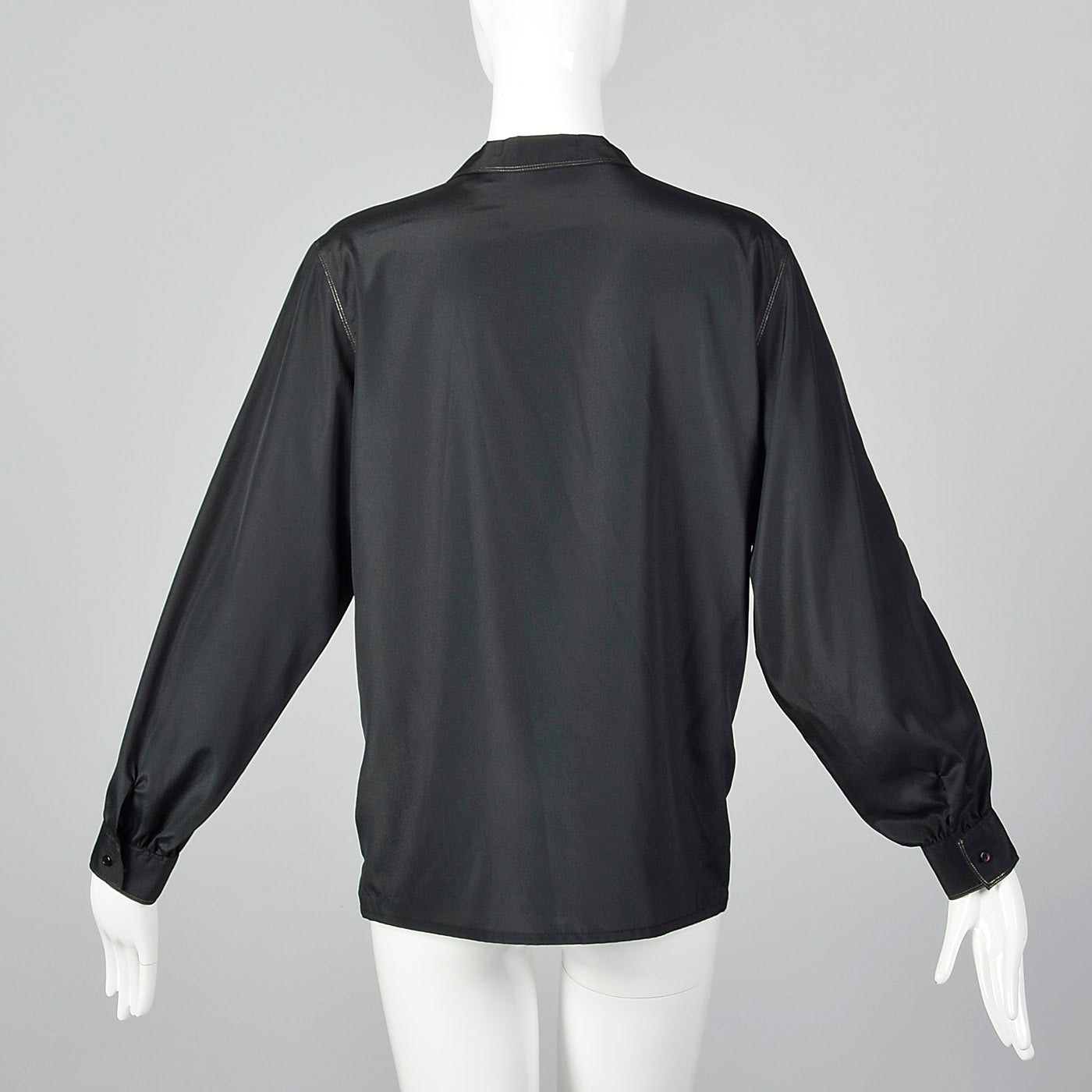 1970s Rodier Paris Black Shirt