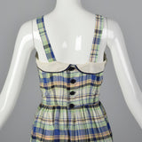 1950s Plaid Dress and Jacket with Patch Pockets