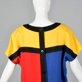 1980s Cocoon Dress in Mondrian Style
