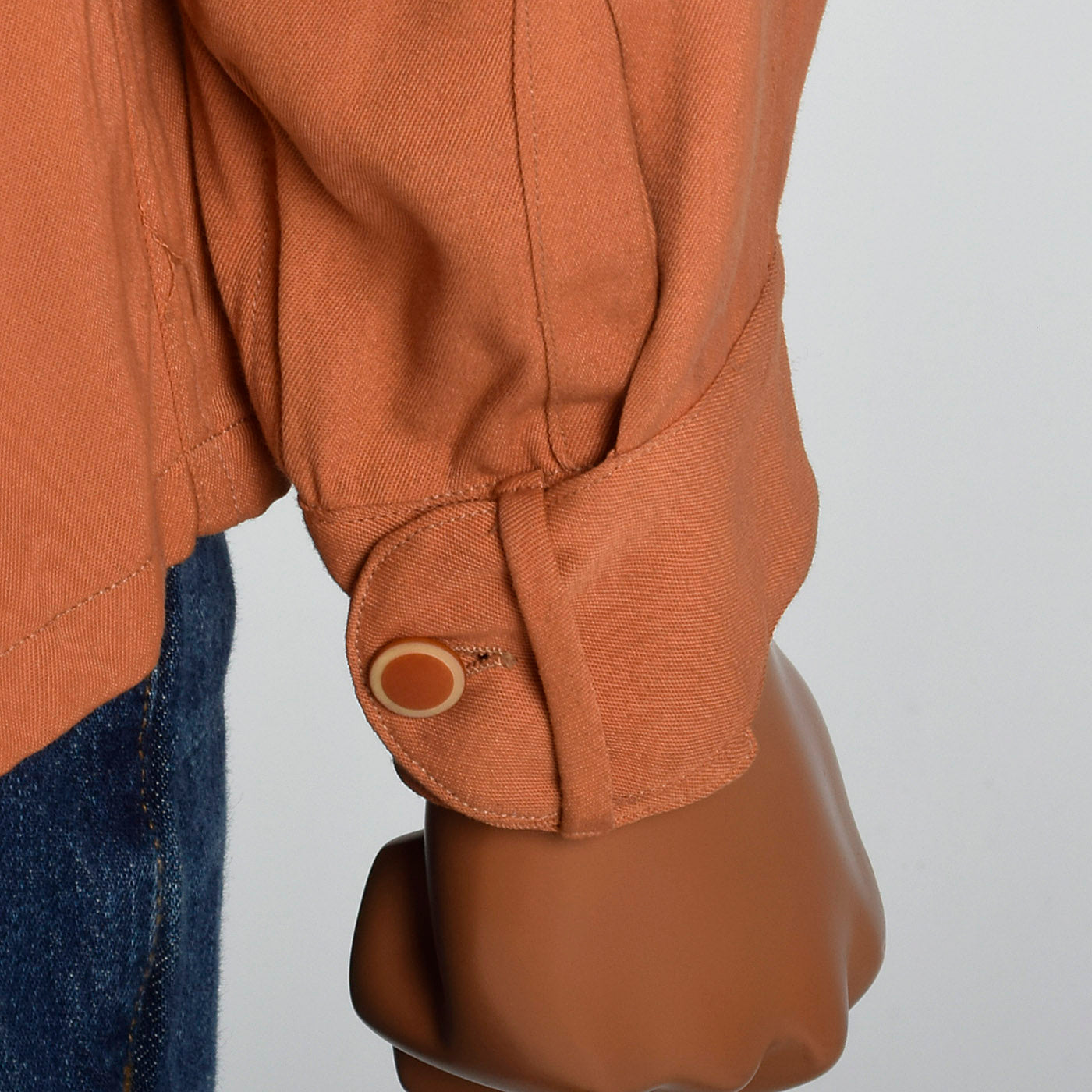 1940s Rust Shirt with Spearpoint Collar