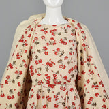 1960s Floral Print Pencil Dress with Matching Jacket