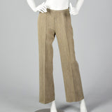 1990s Max Mara Tan Herringbone Two Piece Pant Suit