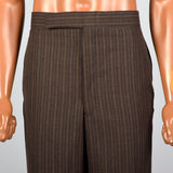 Large 1960s Brown Pinstripe Pants