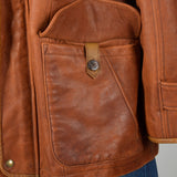 XL-XXL Mens Orvis Light Brown Leather Jacket