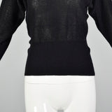 Sonia Rykiel 1980s Black Lurex Stripe Sweater