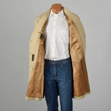 Small 1960s Men's Tan Double Breasted Coat
