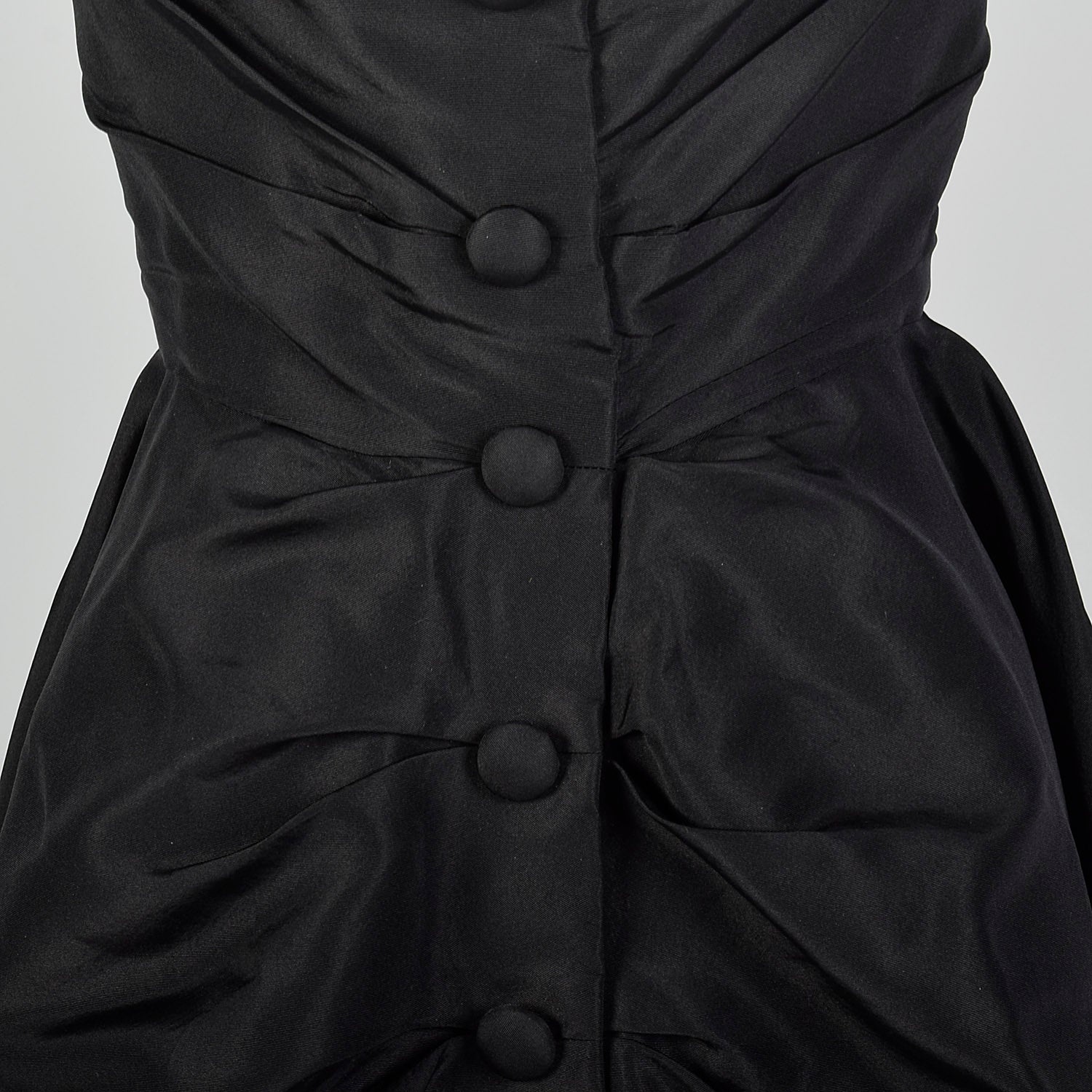 1940s Christian Dior Black Silk Evening Dress