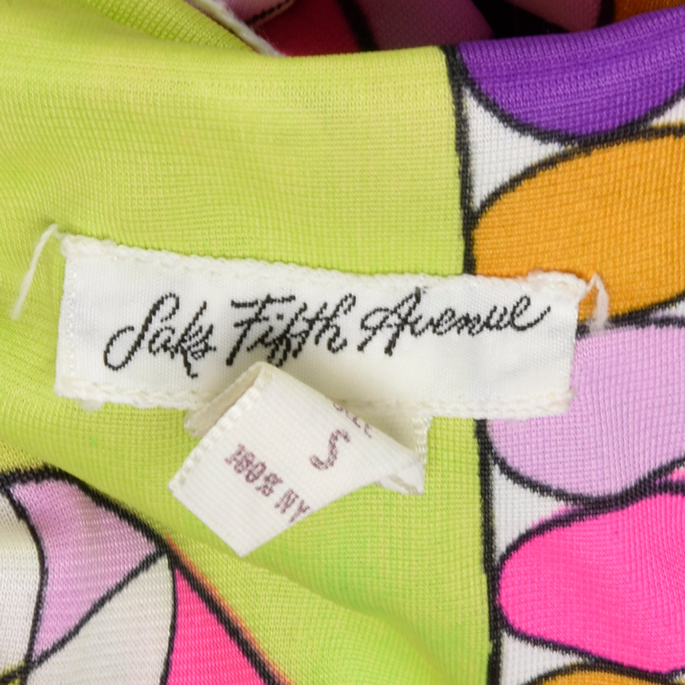 1970s Saks Fifth Avenue Nylon Lounge Dress with Zip Front