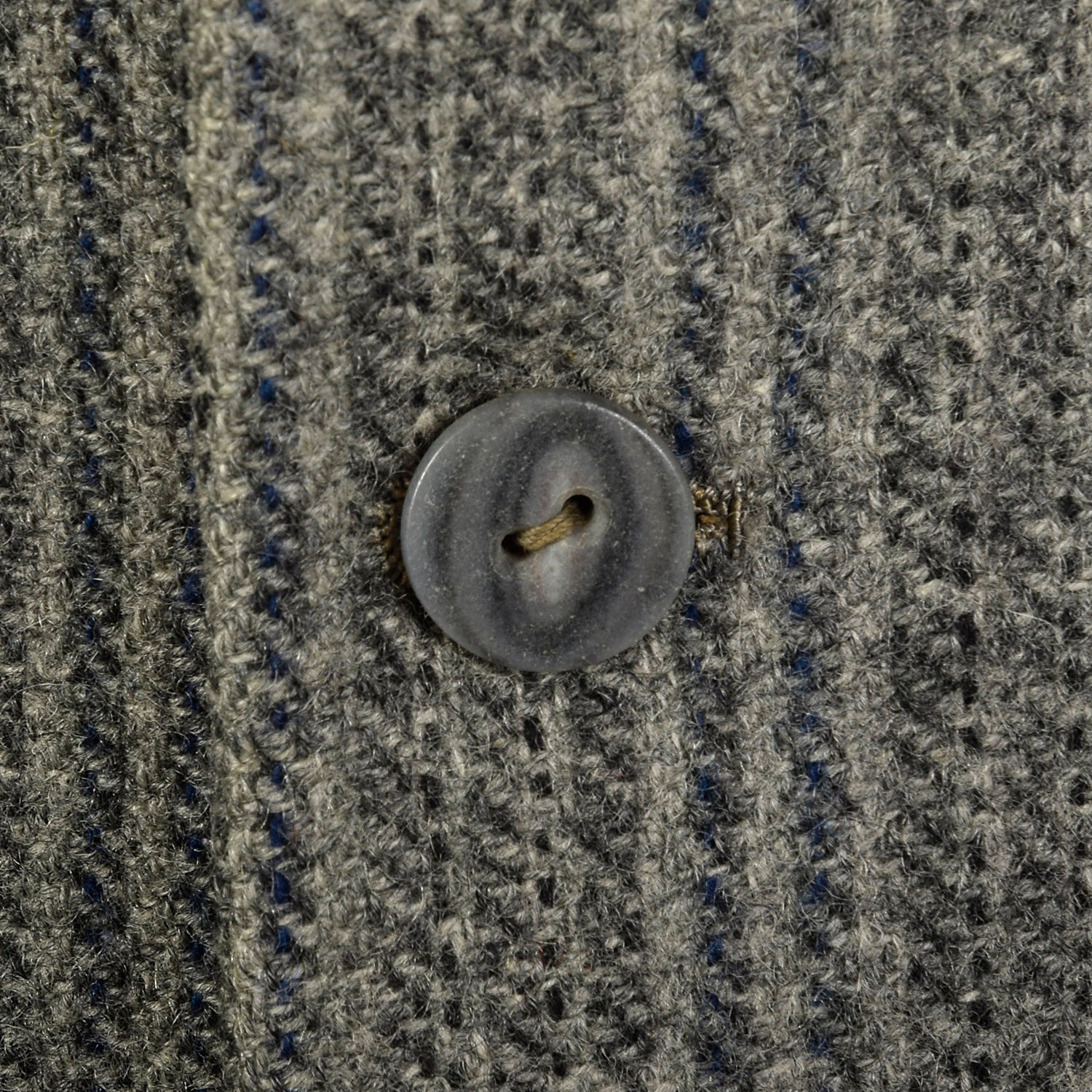 1950s Mens Wool Tweed Jacket Gray Stripe
