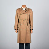 1990s Mens Saks Fifth Avenue Sharkskin Trench Coat