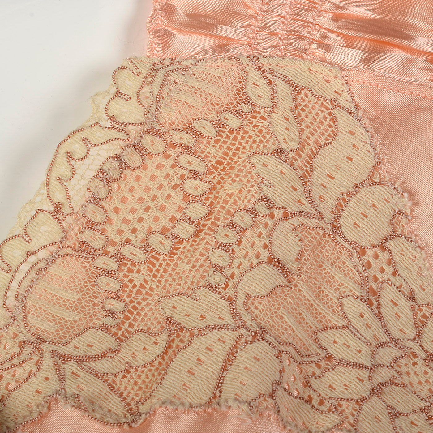 1930s Pink Satin Nightgown with Front Pocket