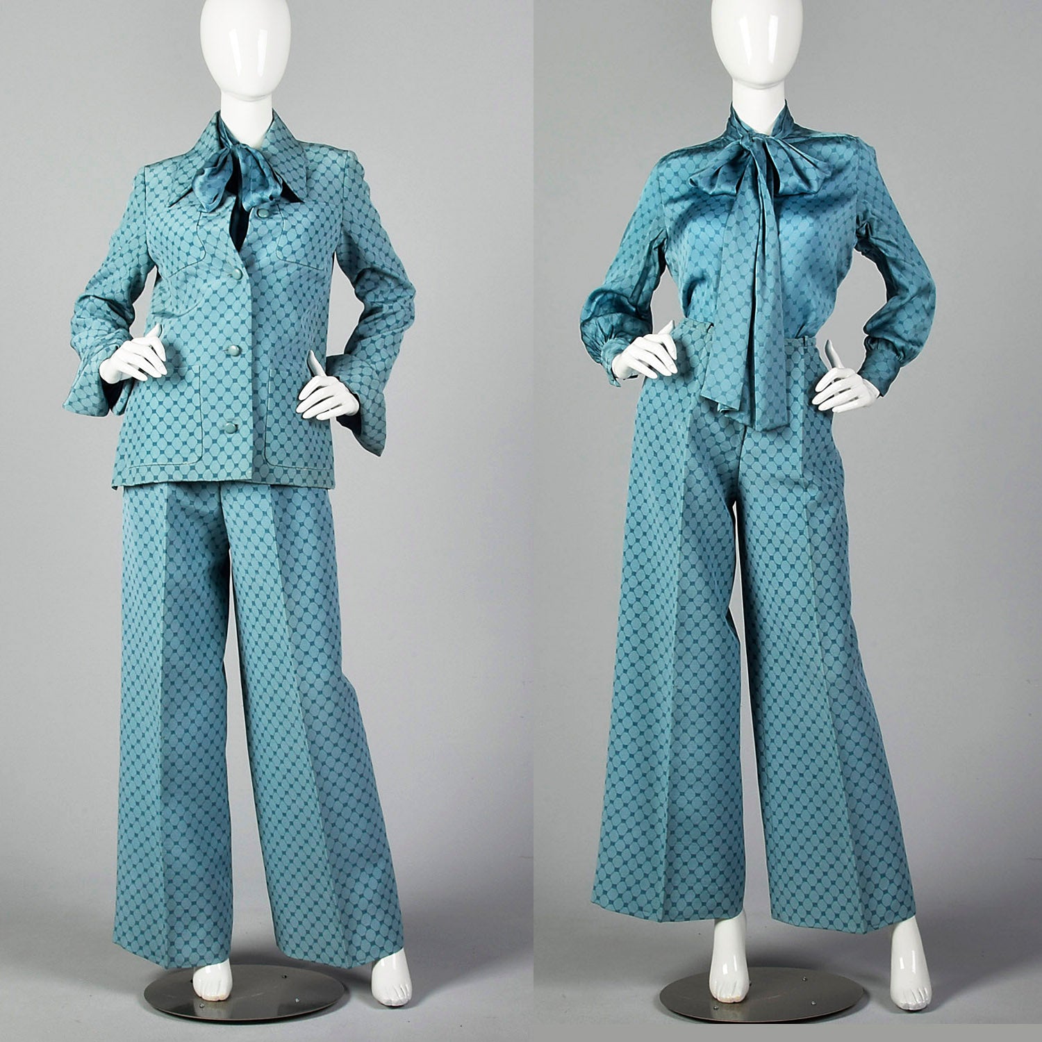 F/W 1973 Christian Dior Haute Couture Three Piece Silk Suit