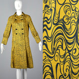1960s Psychedelic Print Coat Dress