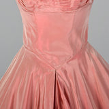 1950s Pink Taffeta Party Dress