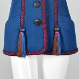 1980s Yves Saint Laurent Rive Gauche Blue Wool Jacket