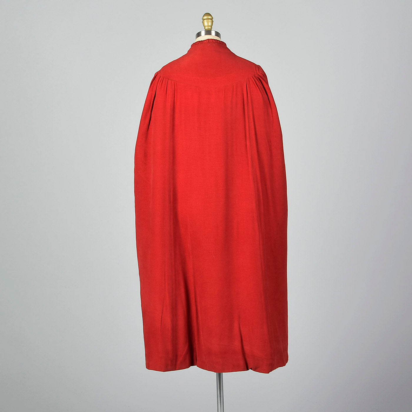1940s Red Cape with Cocoon Shape