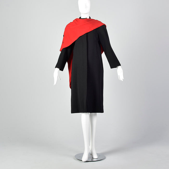 Small 1980s Albert Nipon Minimalist Winter Coat