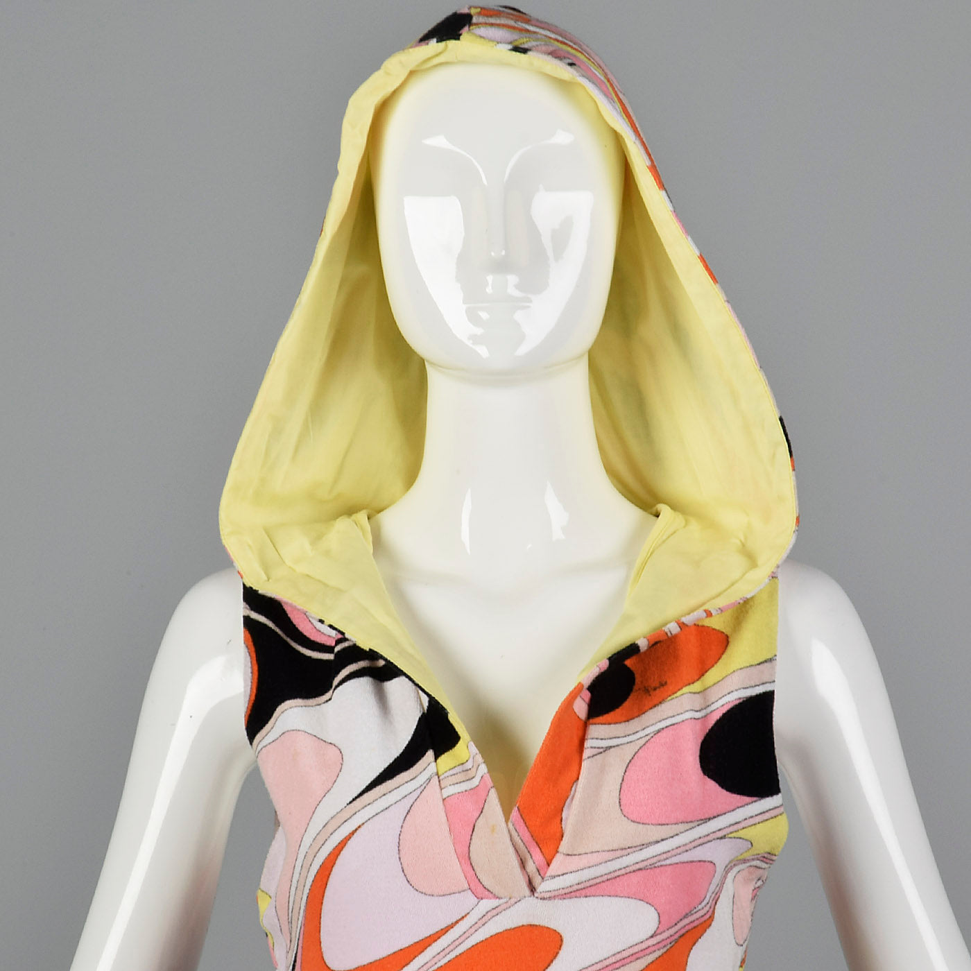 1990s Emilio Pucci Terry Cloth Mini Dress with Hood