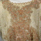 1960s Sequined and Beaded Lace Poncho