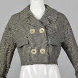1960s Cropped Houndstooth Jacket