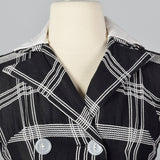 1950s Black and White Dress with Mermaid Hem