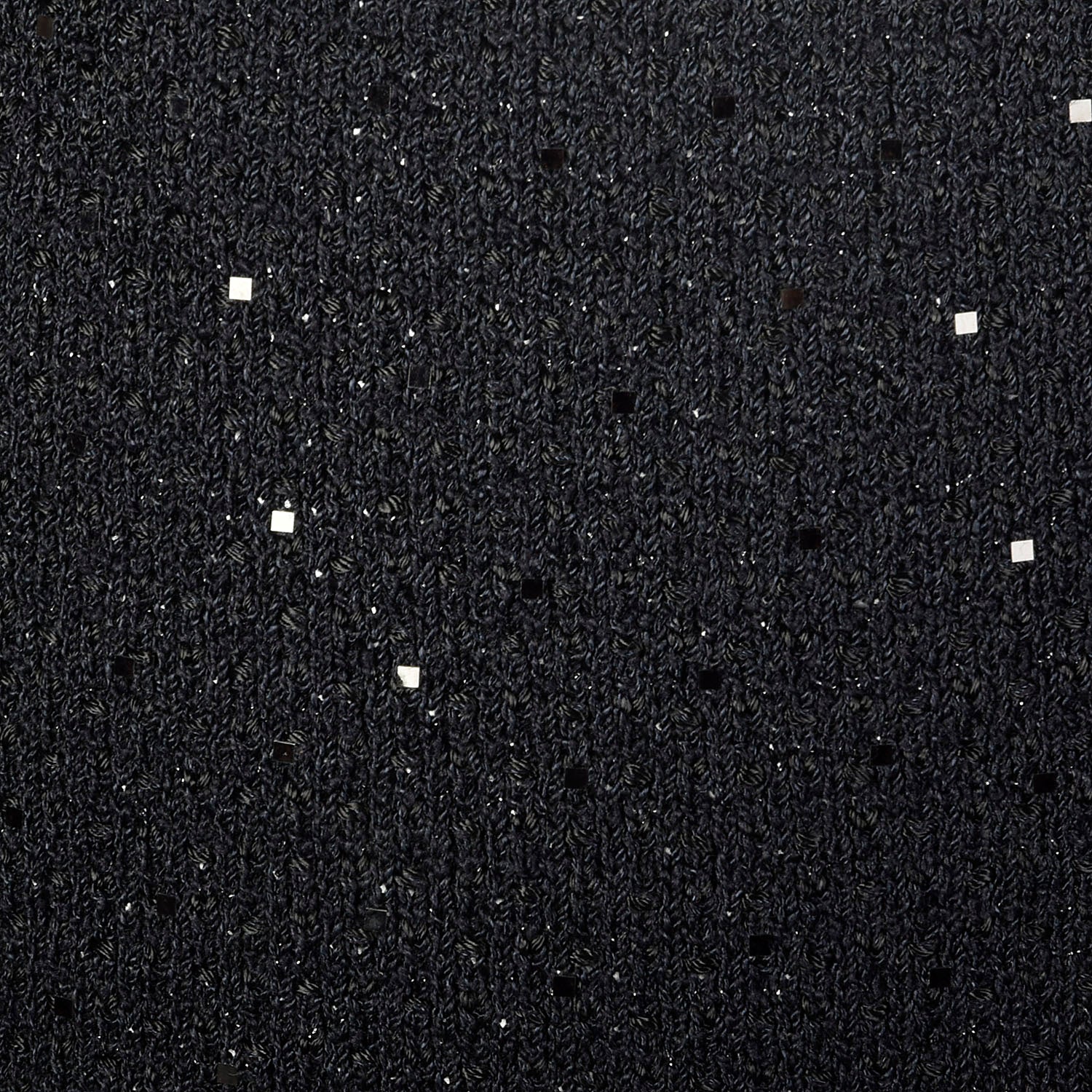Large St John Evening Black Knit Skirt Sparkle Paillettes