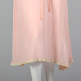 1920s Pink Silk Nightgown with Belt