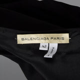 Small Balenciaga Dress Slinky Silk Bias Cut Black Dress