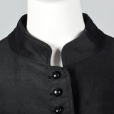 1960s Yves Saint Laurent Rive Gauche Black Button Up Jacket
