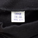 XXS 1960s Deadstock Black Ribbed Lightweight Long Sleeve Mock Turtleneck Shirt