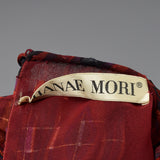 1980s Hanae Mori Sheer Red Dress