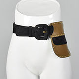 Escada Leather Belt with Slide Purse