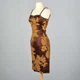 1950s Brown Dress with Lace Applique