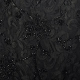 XS Black Beaded Lace Skirt