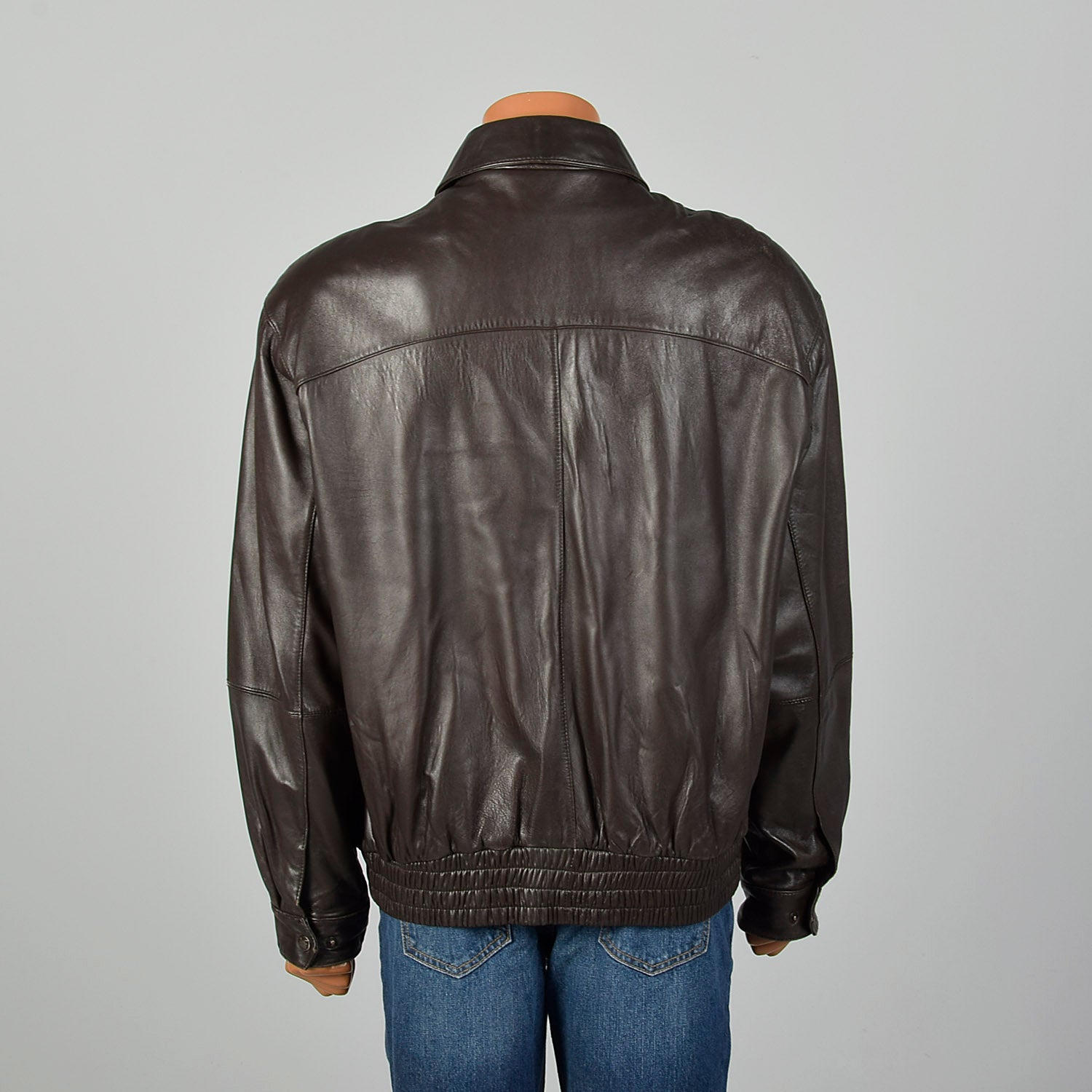 Large Robert Comstock Brown Leather Jacket