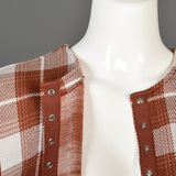 1980s Norma Kamali Knit Separates Set in Plaid