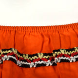Medium 1960s Orange Peasant Top