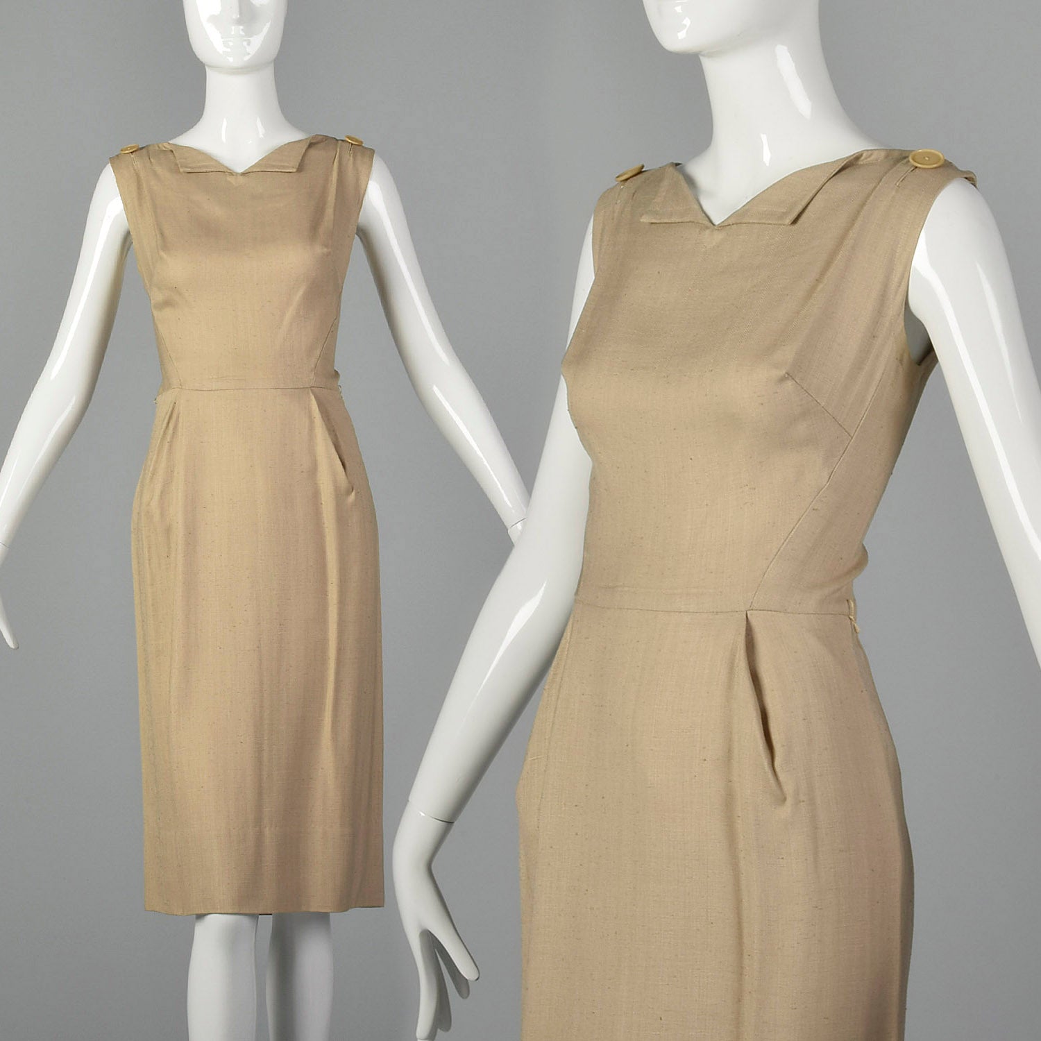 Small 1960s Bonwit Teller Twill Day Dress