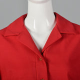 1960s Red Day Dress with Bird Embroidery