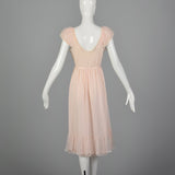 XXS 1950s Pink Chiffon Nightgown